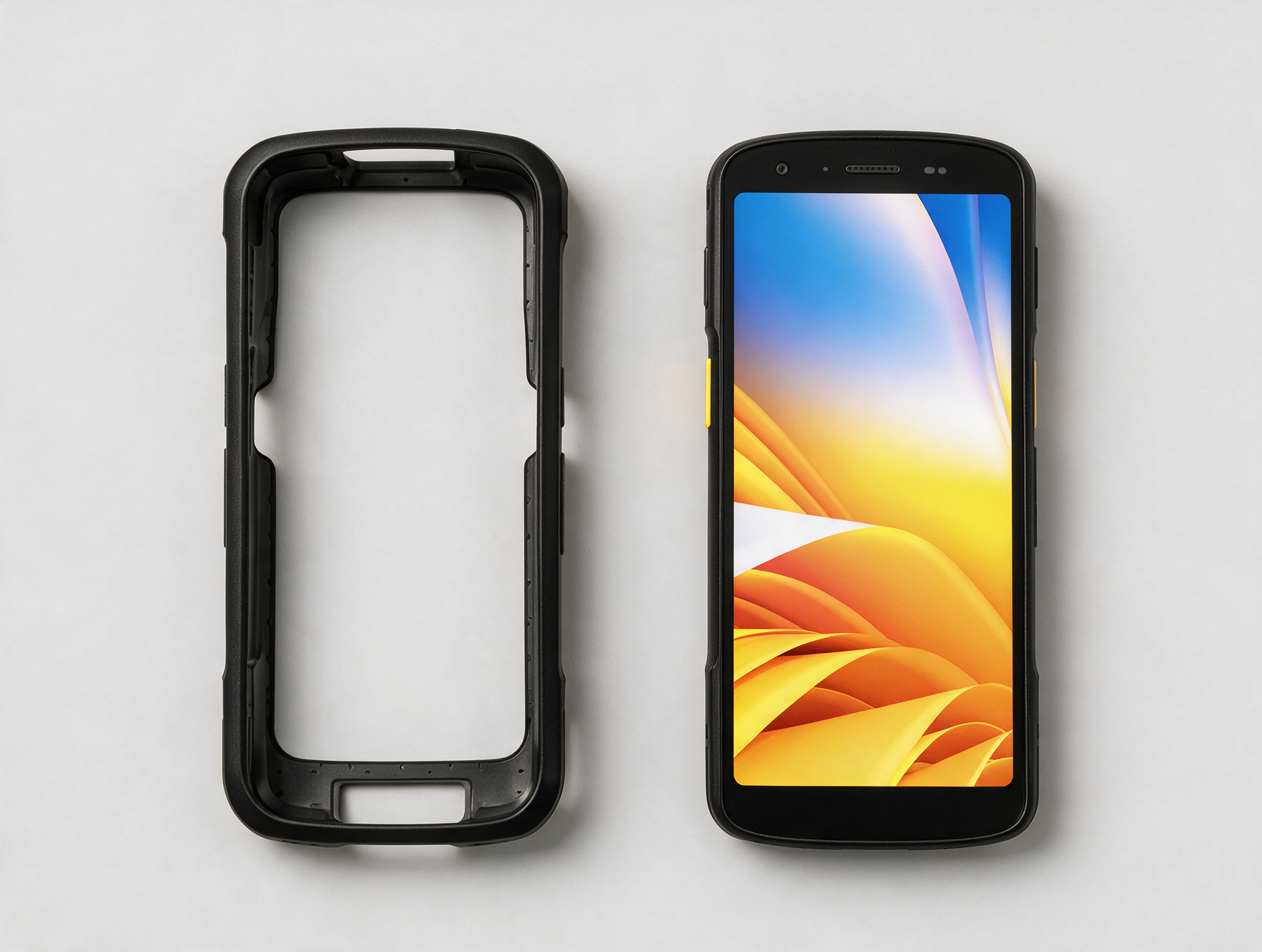 Coque durcie et terminal Zebra TC22 / TC27 avant montage